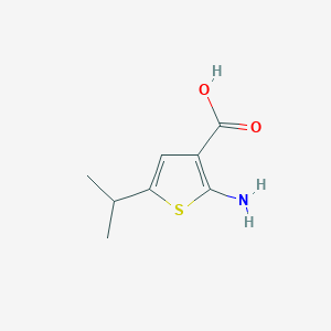 molecular formula C8H11NO2S B8770824 2-Amino-5-isopropylthiophene-3-carboxylic acid 