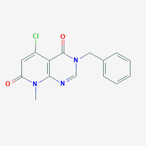 molecular formula C15H12ClN3O2 B8770868 3-Benzyl-5-chloro-8-methylpyrido[2,3-d]pyrimidine-4,7(3H,8H)-dione CAS No. 1035556-24-1