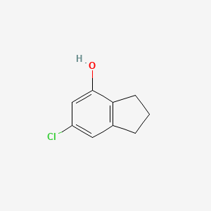 molecular formula C9H9ClO B8770904 6-chloro-2,3-dihydro-1H-inden-4-ol 