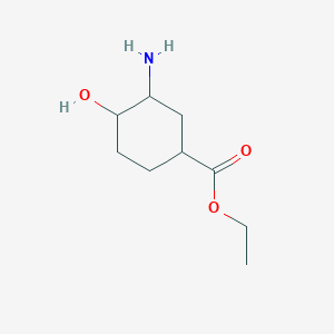 molecular formula C9H17NO3 B8770915 (1S,3S,4S)-3-Amino-4-hydroxy-cyclohexanecarboxylic acid ethyl ester CAS No. 915030-13-6