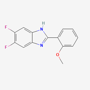 molecular formula C14H10F2N2O B8770922 5,6-Difluoro-2-(2-methoxyphenyl)-1H-benzo[D]imidazole 