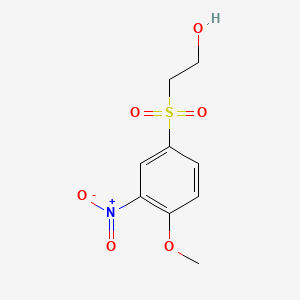 molecular formula C9H11NO6S B8771037 Ethanol, 2-[(4-methoxy-3-nitrophenyl)sulfonyl]- CAS No. 52398-83-1