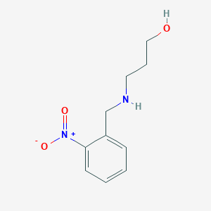 molecular formula C10H14N2O3 B8771040 3-{[(2-Nitrophenyl)methyl]amino}propan-1-ol 