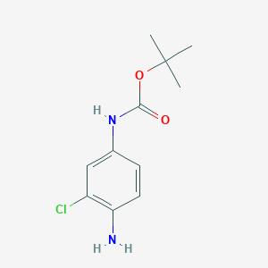 molecular formula C11H15ClN2O2 B8771073 tert-Butyl (4-amino-3-chlorophenyl)carbamate 