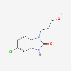 molecular formula C10H11ClN2O2 B8771081 5-Chloro-1,3-dihydro-1-(3-hydroxypropyl)-2H-benzimidazol-2-one CAS No. 62780-76-1