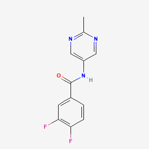 molecular formula C12H9F2N3O B8771092 3,4-difluoro-N-(2-methylpyrimidin-5-yl)benzamide CAS No. 582323-17-9
