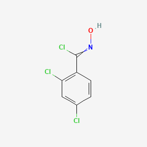 molecular formula C7H4Cl3NO B8771096 2,4-dichloro-N-hydroxybenzene-1-carbonimidoyl chloride 