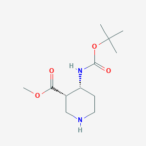 molecular formula C12H22N2O4 B087711 cis-4-Boc-Amino-piperidine-3-carboxylic acid methyl ester CAS No. 1217684-50-8