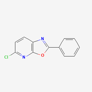 molecular formula C12H7ClN2O B8771137 5-Chloro-2-phenyloxazolo[5,4-B]pyridine 