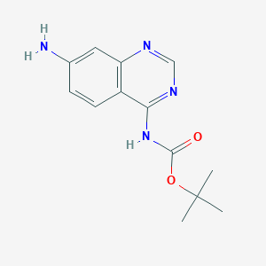 molecular formula C13H16N4O2 B8771171 tert-Butyl (7-aminoquinazolin-4-yl)carbamate 