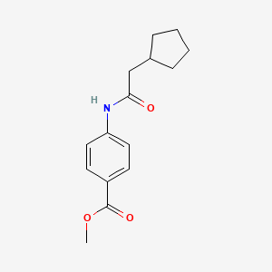 molecular formula C15H19NO3 B8771290 Methyl 4-(2-cyclopentylacetamido)benzoate 