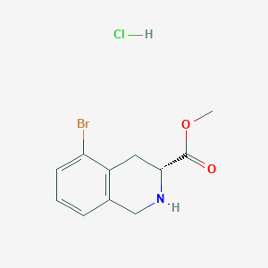 molecular formula C11H13BrClNO2 B8771293 (R)-Methyl 5-bromo-1,2,3,4-tetrahydroisoquinoline-3-carboxylate hydrochloride 