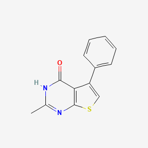 molecular formula C13H10N2OS B8771342 2-methyl-5-phenyl-3H-thieno[2,3-d]pyrimidin-4-one CAS No. 18593-67-4