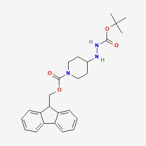 molecular formula C25H31N3O4 B8771351 (9H-Fluoren-9-yl)methyl 4-(2-(tert-butoxycarbonyl)hydrazinyl)piperidine-1-carboxylate 