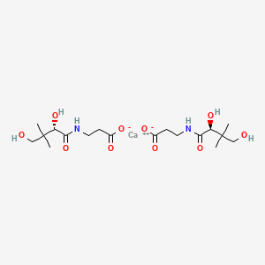 molecular formula C18H32CaN2O10 B8771382 Calcium pantothenate, (-)- CAS No. 6381-62-0