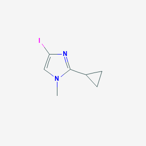 molecular formula C7H9IN2 B8771400 2-cyclopropyl-4-iodo-1-methyl-1H-imidazole CAS No. 824431-85-8