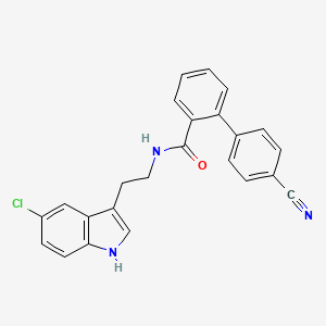 molecular formula C24H18ClN3O B8771453 N-[2-(5-Chloro-1H-indol-3-yl)ethyl]-4'-cyanobiphenyl-2-carboxamide 