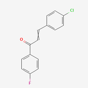 molecular formula C15H10ClFO B8771481 3-(4-Chlorophenyl)-1-(4-fluorophenyl)prop-2-en-1-one 