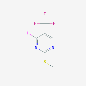 molecular formula C6H4F3IN2S B8771537 4-Iodo-2-(methylthio)-5-(trifluoromethyl)pyrimidine 