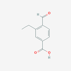 molecular formula C10H10O3 B8771573 3-Ethyl-4-formyl-benzoic acid 