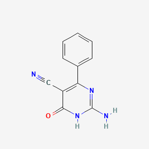 molecular formula C11H8N4O B8771607 2-Amino-6-oxo-4-phenyl-1,6-dihydropyrimidine-5-carbonitrile 