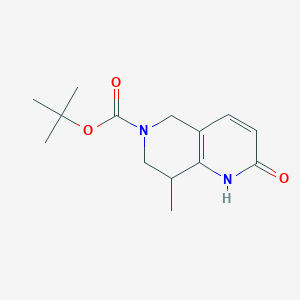 molecular formula C14H20N2O3 B8771717 tert-Butyl 8-methyl-2-oxo-1,5,7,8-tetrahydro-1,6-naphthyridine-6(2H)-carboxylate 