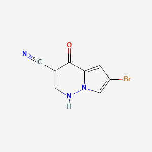 molecular formula C8H4BrN3O B8771719 6-Bromo-4-hydroxypyrrolo[1,2-b]pyridazine-3-carbonitrile 