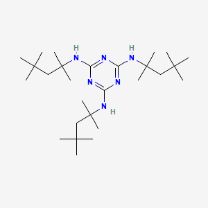 molecular formula C27H54N6 B8771949 n,n',n''-Tris(2,4,4-trimethylpentan-2-yl)-1,3,5-triazine-2,4,6-triamine CAS No. 21840-38-0