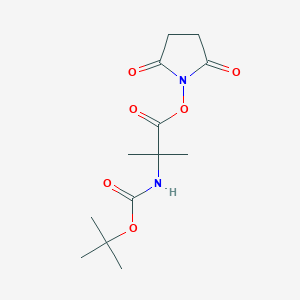 molecular formula C13H20N2O6 B8771955 Tert-butyl 2-[(2,5-dioxo-1-pyrrolidinyl)oxy]-1,1-dimethyl-2-oxoethylcarbamate 