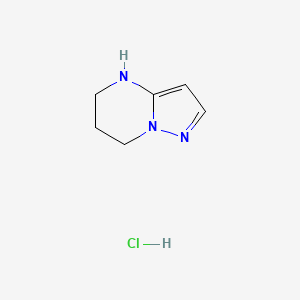 molecular formula C6H10ClN3 B8771964 4,5,6,7-Tetrahydropyrazolo[1,5-a]pyrimidine hydrochloride 