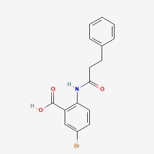 molecular formula C16H14BrNO3 B8771970 5-Bromo-2-[(3-phenylpropanoyl)amino]benzoic acid 
