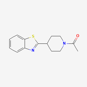 molecular formula C14H16N2OS B8771980 1-[4-(2-benzothiazolyl)-1-piperidinyl]Ethanone 