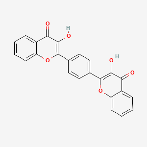 4H-1-Benzopyran-4-one, 2,2'-(1,4-phenylene)bis(3-hydroxy-