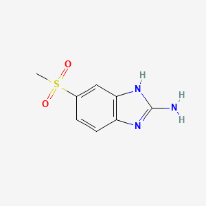 molecular formula C8H9N3O2S B8772104 5-(Methylsulfonyl)-1h-benzo[d]imidazol-2-amine CAS No. 30486-70-5