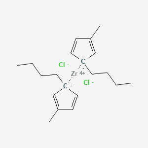 molecular formula C20H30Cl2Zr B8772132 Bis(1-butyl-3-methylcyclopenta-2,4-dien-1-yl)zirconium(IV) chloride 