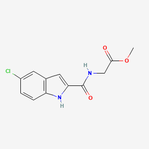 molecular formula C12H11ClN2O3 B8772143 methyl N-[(5-chloro-1H-indol-2-yl)carbonyl]glycinate 