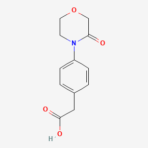 molecular formula C12H13NO4 B8772148 4-(3-Oxomorpholin-4-yl)phenylacetic acid 