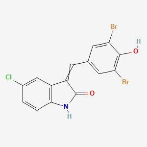 molecular formula C15H8Br2ClNO2 B8772164 2H-Indol-2-one, 5-chloro-3-[(3,5-dibromo-4-hydroxyphenyl)methylene]-1,3-dihydro- 