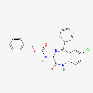 molecular formula C23H18ClN3O3 B8772169 Benzyl (7-chloro-2-oxo-5-phenyl-2,3-dihydro-1H-benzo[e][1,4]diazepin-3-yl)carbamate 