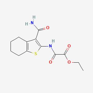 Ethyl [(3-carbamoyl-4,5,6,7-tetrahydro-1-benzothiophen-2-yl)amino](oxo)acetate