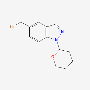 molecular formula C13H15BrN2O B8772222 5-(Bromomethyl)-1-(2-tetrahydropyranyl)indazole CAS No. 192369-91-8
