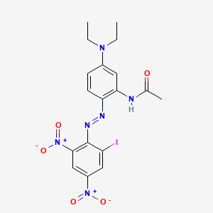 molecular formula C18H19IN6O5 B8772231 Acetamide, N-[5-(diethylamino)-2-[(2-iodo-4,6-dinitrophenyl)azo]phenyl]- CAS No. 54292-18-1