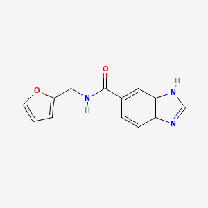 N-(furan-2-ylmethyl)-1H-benzimidazole-5-carboxamide