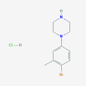 molecular formula C11H16BrClN2 B8772341 1-(4-Bromo-3-methylphenyl)piperazine hydrochloride 