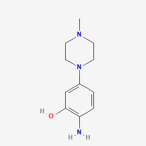 molecular formula C11H17N3O B8772347 2-amino-5-(4-methyl-1-piperazinyl)-Phenol 