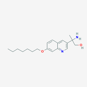 2-Amino-2-(7-(heptyloxy)quinolin-3-yl)propan-1-ol