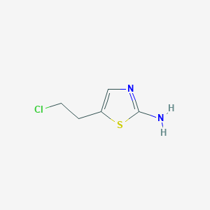 molecular formula C5H7ClN2S B8772380 5-(2-Chloroethyl)thiazol-2-amine 