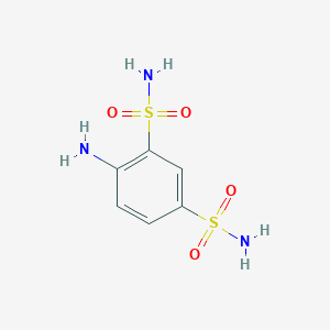 molecular formula C6H9N3O4S2 B8772425 4-Aminobenzene-1,3-disulfonamide CAS No. 40642-90-8