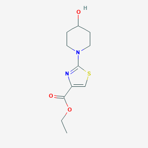 molecular formula C11H16N2O3S B8772437 Ethyl 2-(4-hydroxypiperidin-1-yl)thiazole-4-carboxylate 