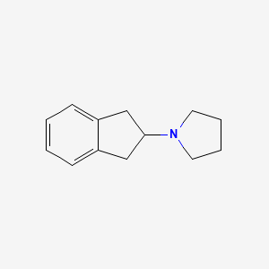 molecular formula C13H17N B8772451 1-(2,3-Dihydro-1H-inden-2-yl)pyrrolidine CAS No. 43152-60-9